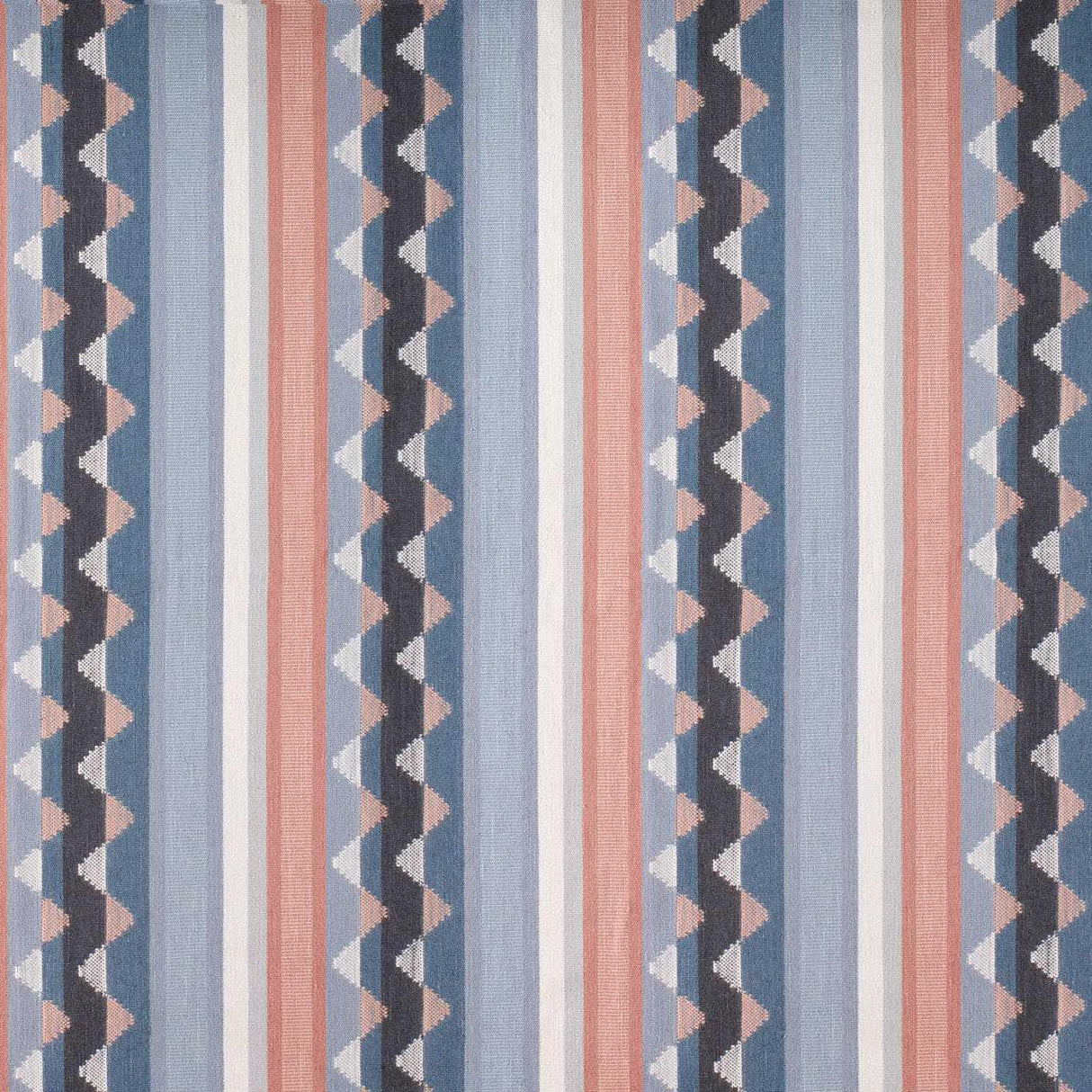 Sanderson Lutley Stripe Porcelain/Blossom Fabric