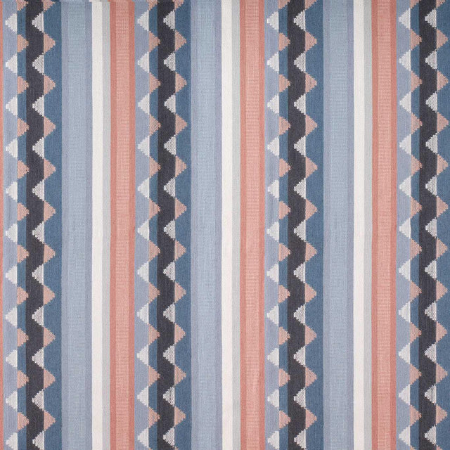 Sanderson Lutley Stripe Porcelain/Blossom Fabric