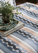 Sanderson Lutley Stripe Porcelain/Blossom Fabric