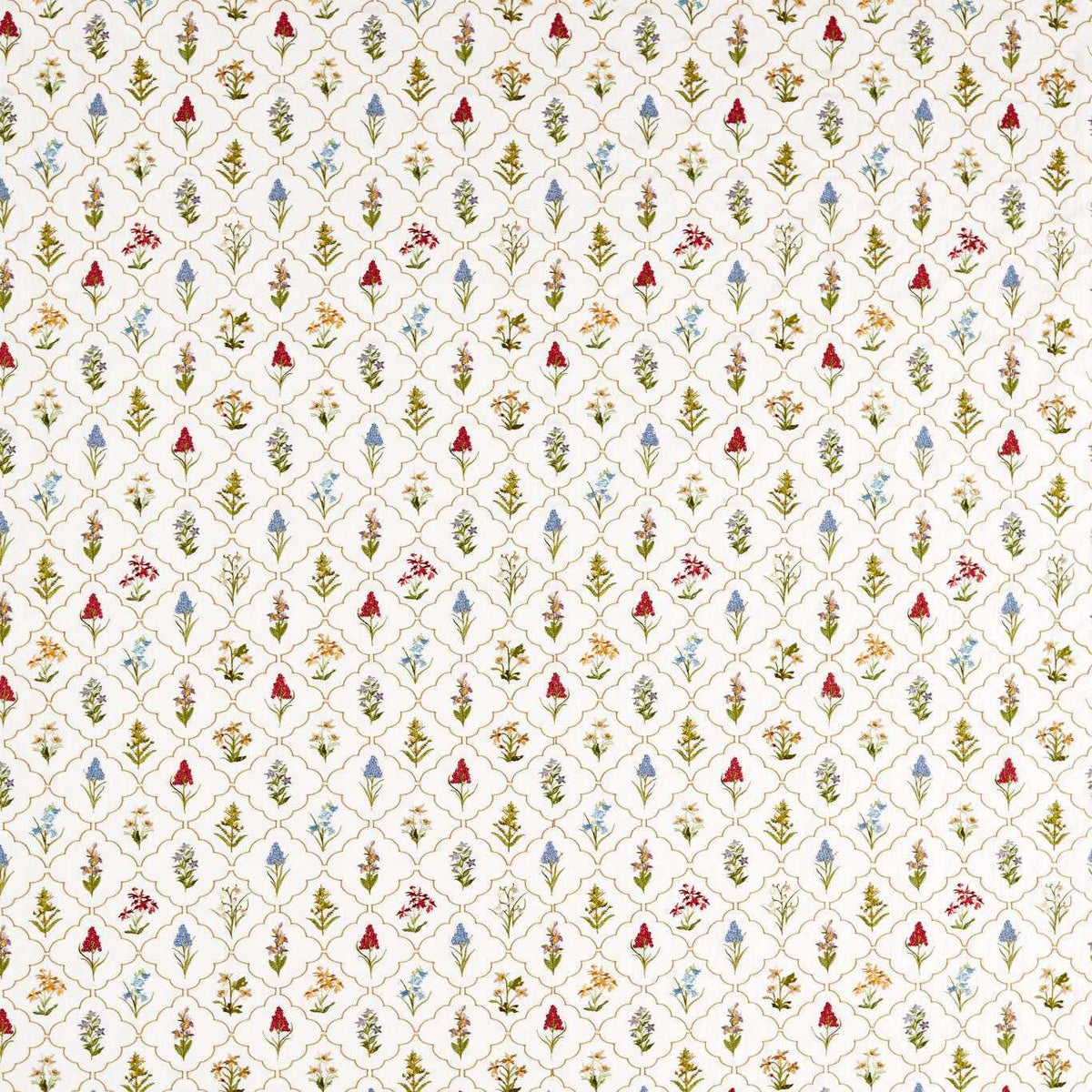 Sanderson Spring Meadow Embroidery Chintz Fabric