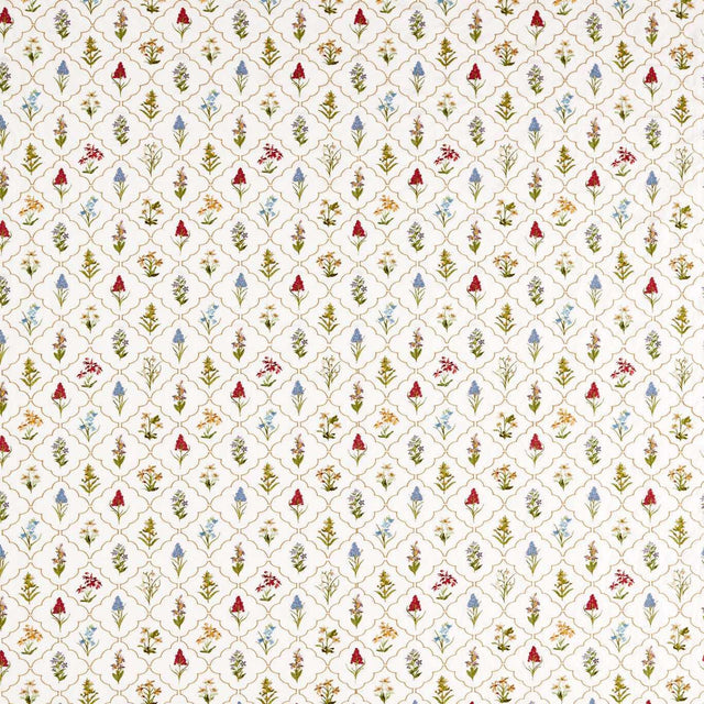 Sanderson Spring Meadow Embroidery Chintz Fabric