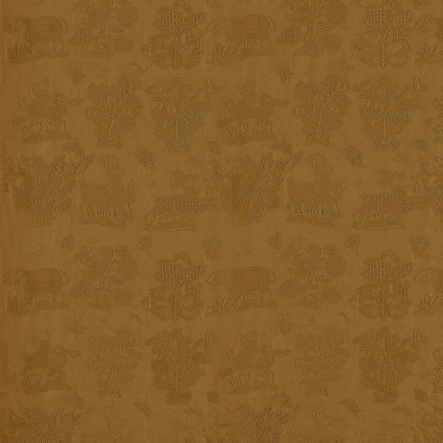 Sanderson Medieval Embroidery Mustard Fabric
