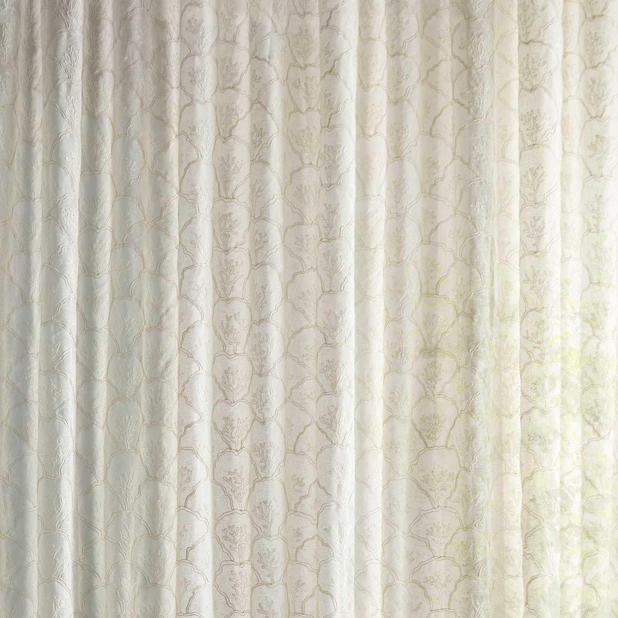 Sanderson Coral Mount Seaspray White Fabric