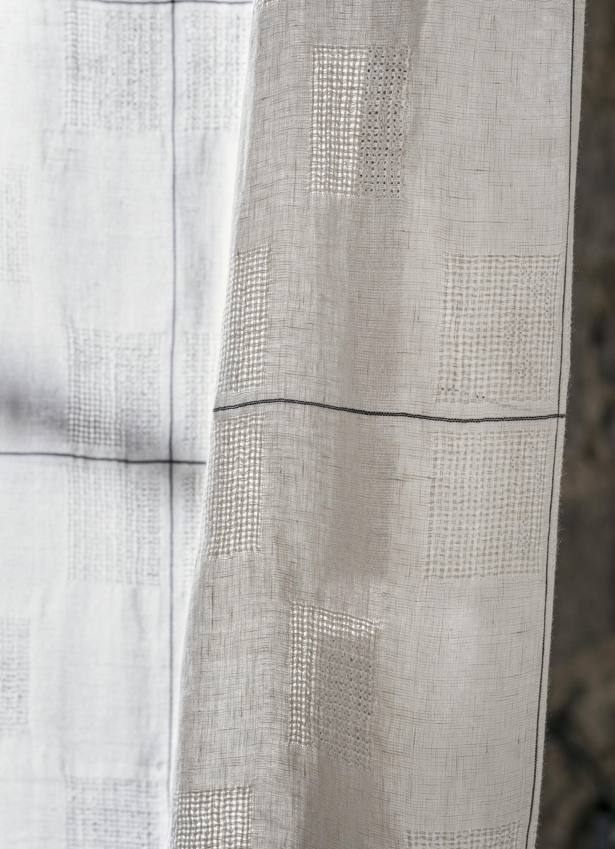 Sanderson Oceana Check Seaspray White Fabric