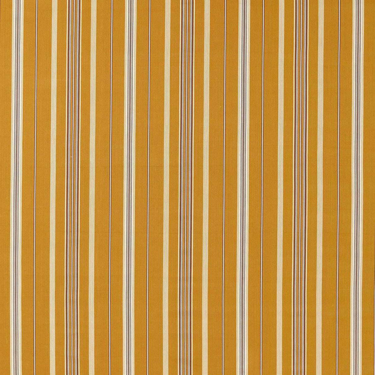 Sanderson Latimer Stripe Turmeric/Walnut Fabric