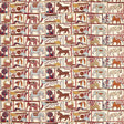 Harlequin Kantha Indigo/Maroon Fabric