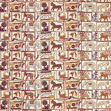 Harlequin Kantha Indigo/Maroon Fabric