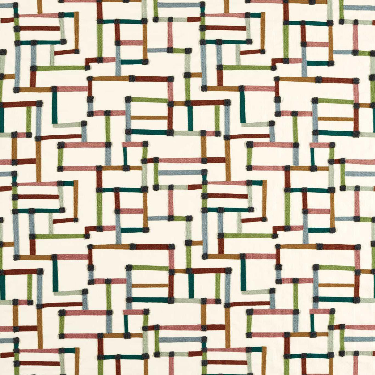 Harlequin Lineas Forest/Azul/Blush Fabric