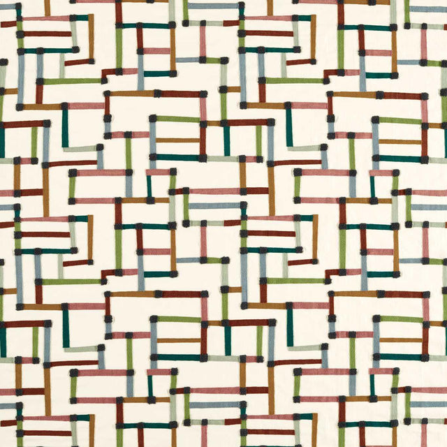Harlequin Lineas Forest/Azul/Blush Fabric
