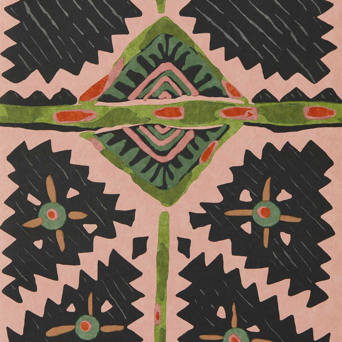 Harlequin Brocha Blush/Charcoal Wallpaper