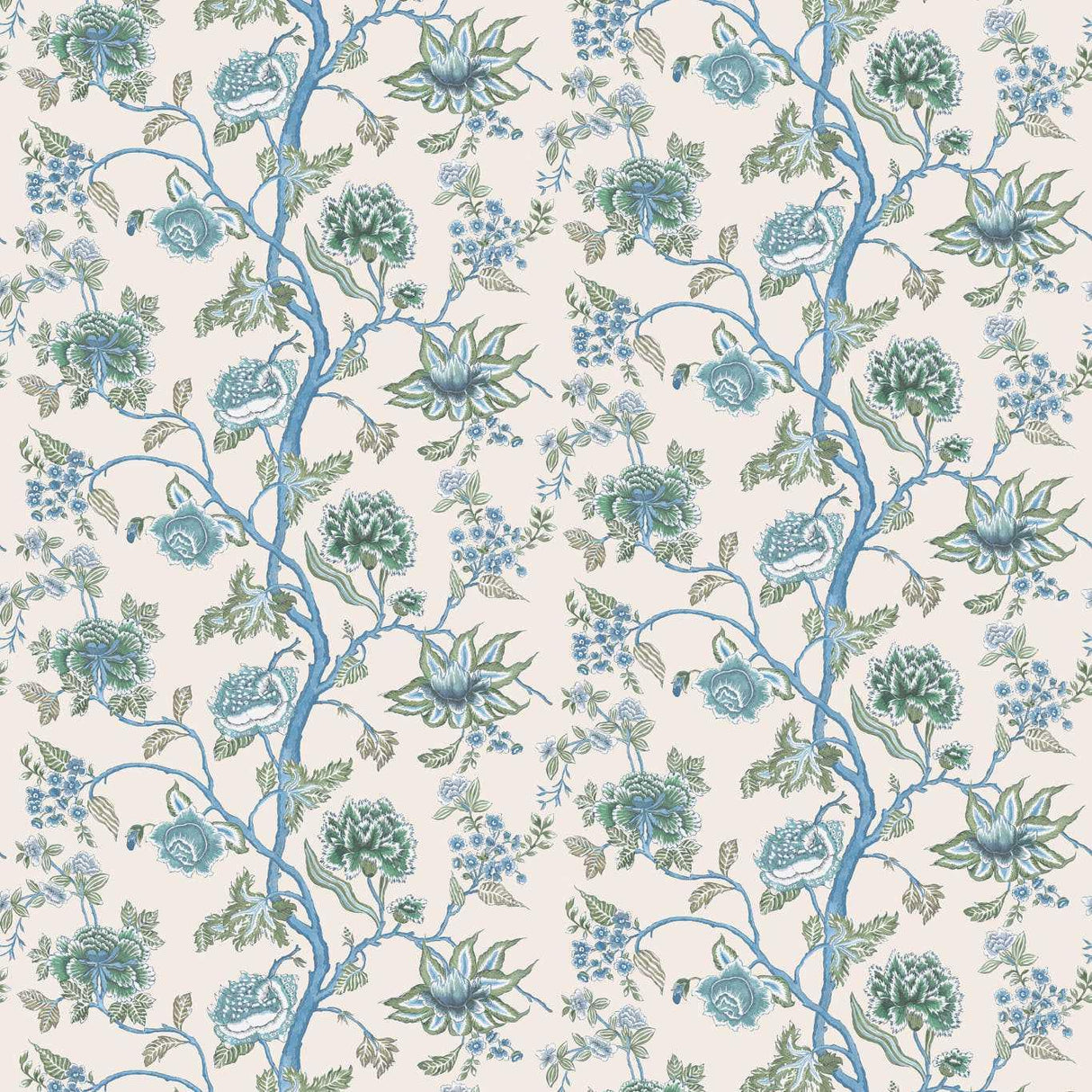 Harlequin Indienne Cornflower/Pine Wallpaper