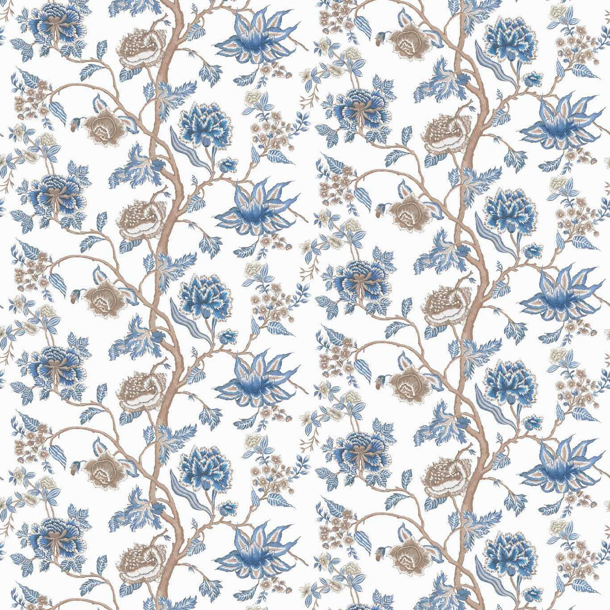 Harlequin Indienne Indigo/Birch Wallpaper