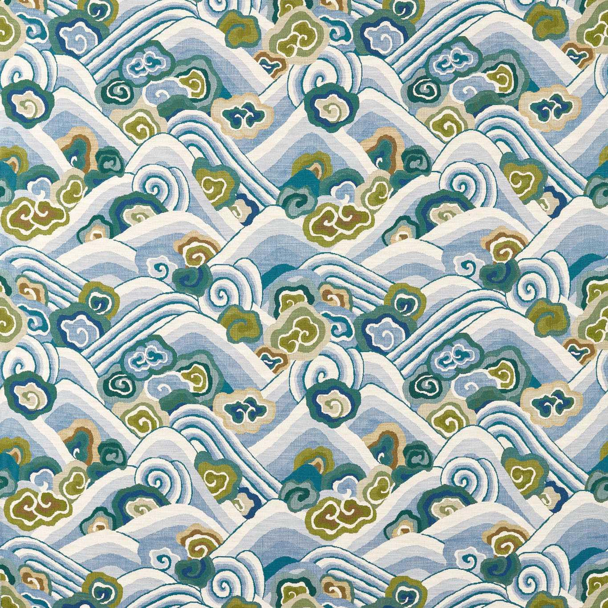Harlequin Kanagawa Sky/Forest Fabric