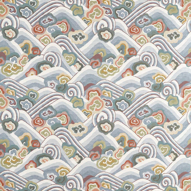 Harlequin Kanagawa Terracotta/Azul Fabric