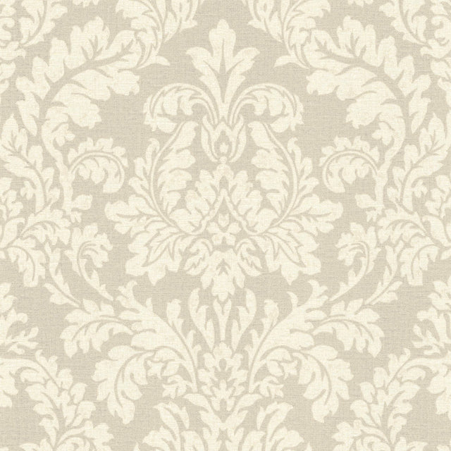 Advantage Honor Beige Damask Wallpaper