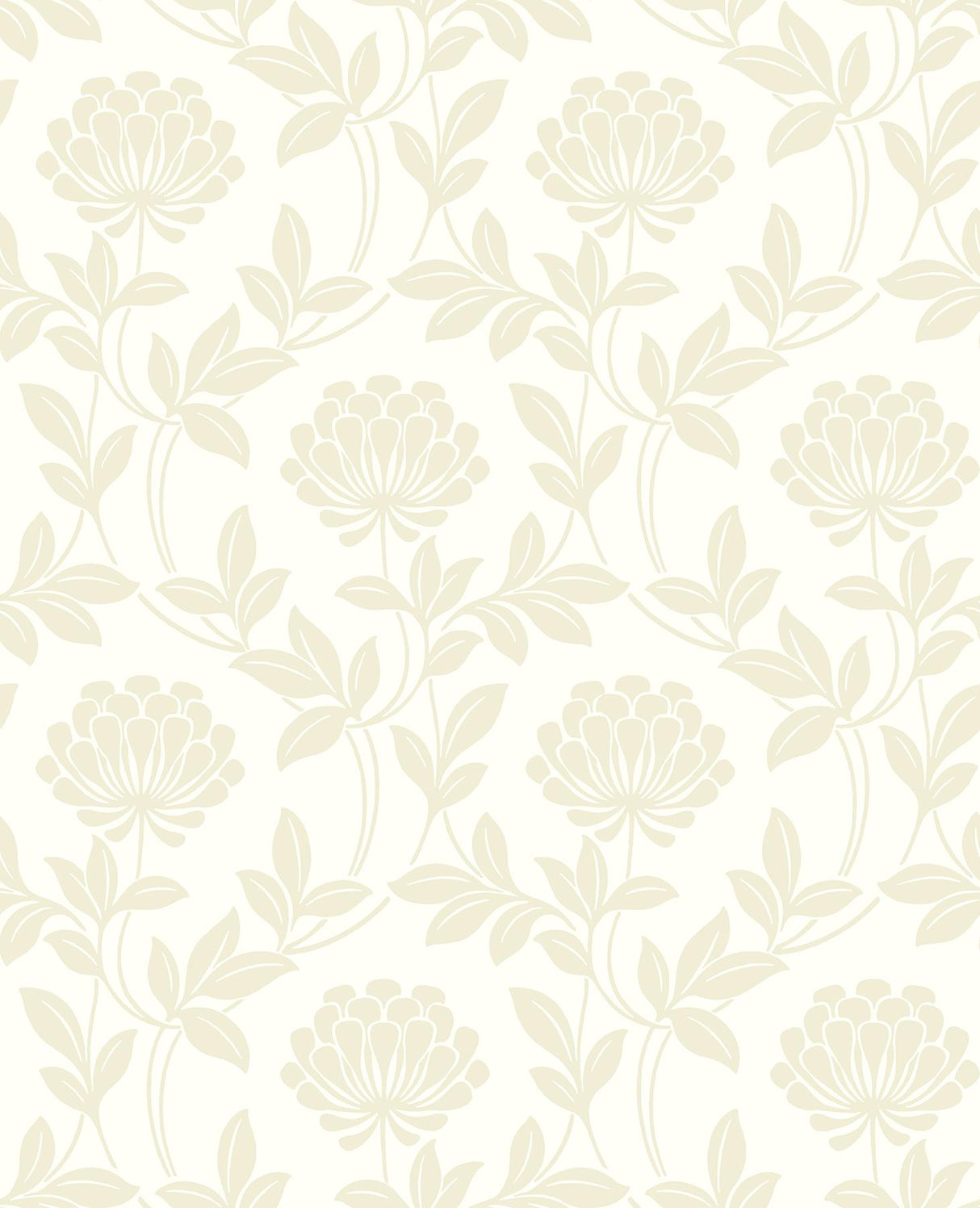 Advantage Ogilvy Bone Floral Wallpaper