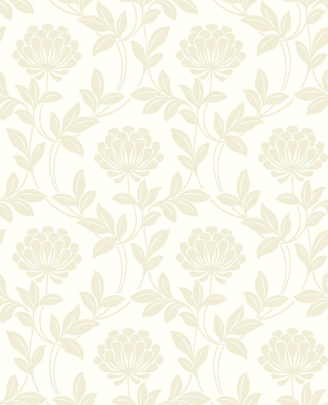 Advantage Ogilvy Bone Floral Wallpaper