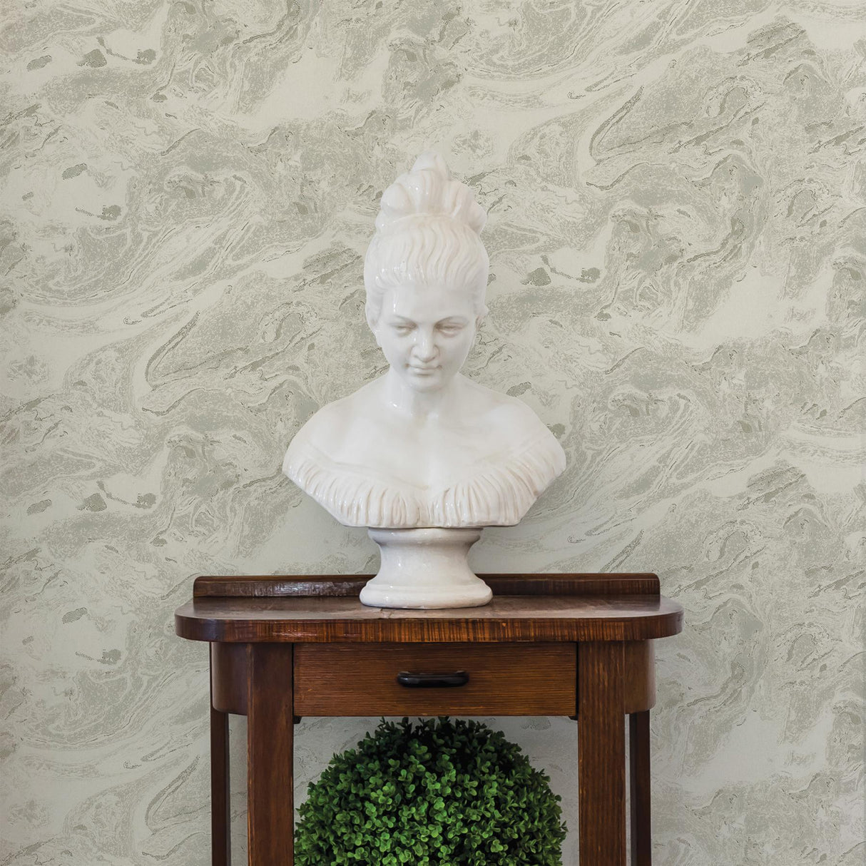 Advantage Reyne Taupe Marble Wallpaper
