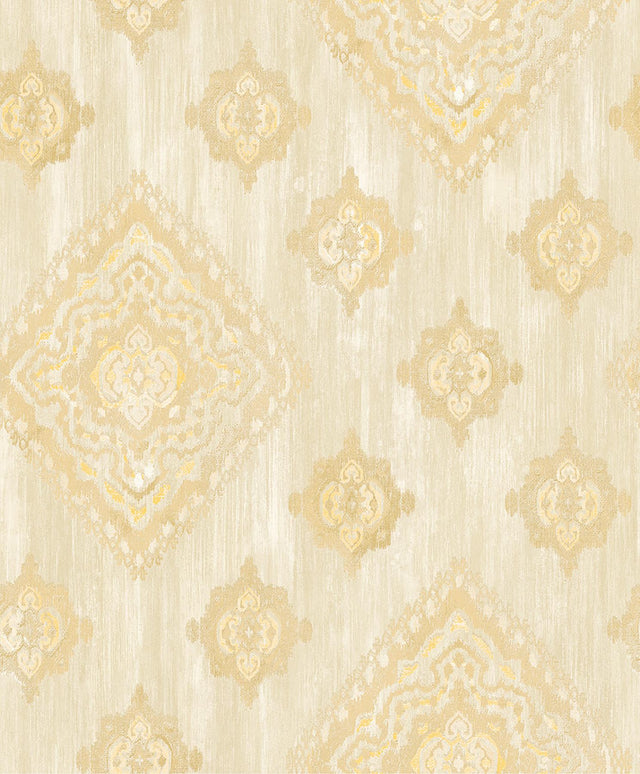 Advantage Leana Gold Medallion Wallpaper