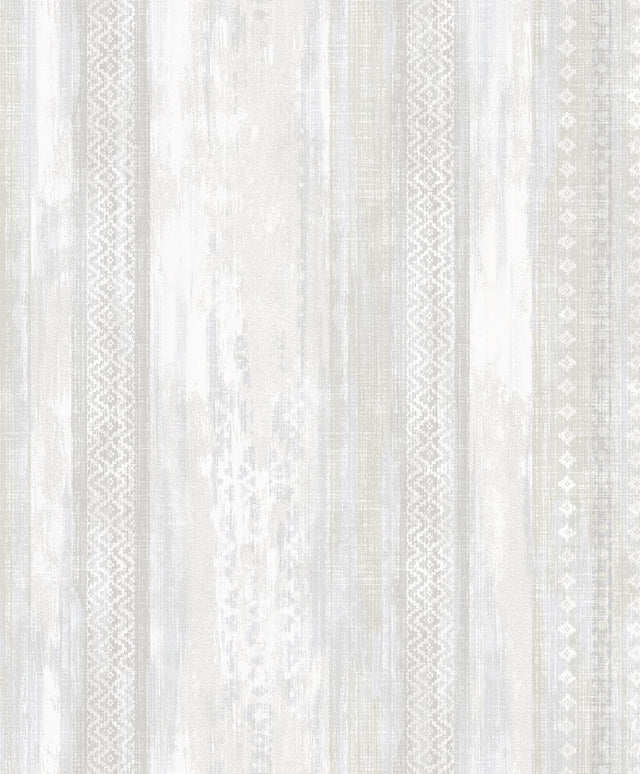 Advantage Blair Dove Ikat Stripe Wallpaper