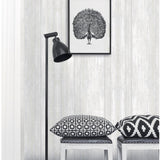 Advantage Blair Dove Ikat Stripe Wallpaper