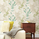Advantage Santa Lucia Green Wild Flowers Wallpaper