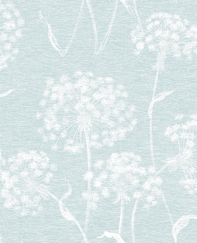 Advantage Carolyn Light Blue Dandelion Wallpaper