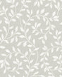 Advantage Torrey Light Grey Leaf Trail Wallpaper