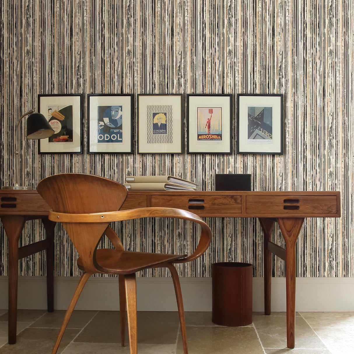 Advantage Taylor Beige Stripe Wallpaper