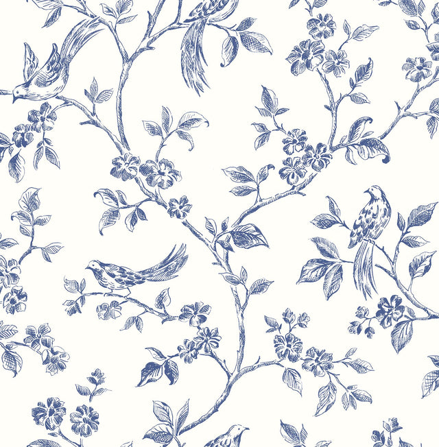 Advantage Ray Navy Bird Trail Wallpaper