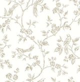 Advantage Ray Taupe Bird Trail Wallpaper