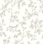 Advantage Ray Taupe Bird Trail Wallpaper