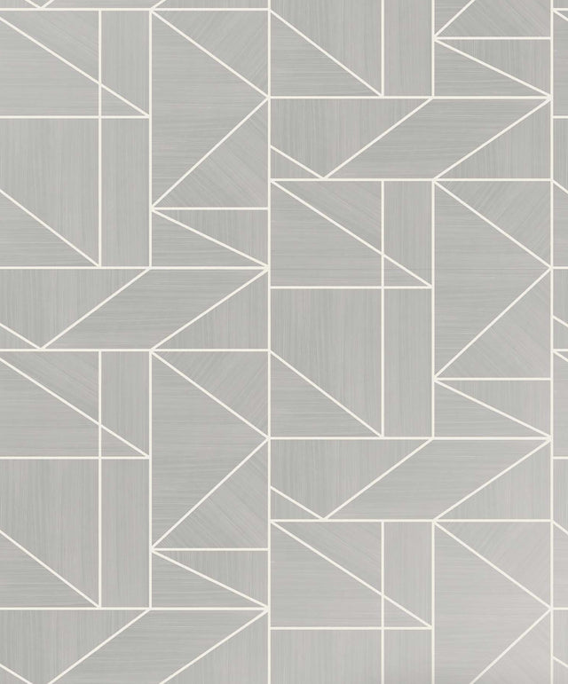 Advantage Ina Silver Geometric Wallpaper