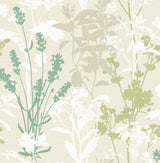 Advantage Pippin Green Wild Flowers Wallpaper