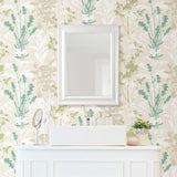 Advantage Pippin Green Wild Flowers Wallpaper