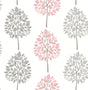 Advantage Saar Pink Tree Wallpaper