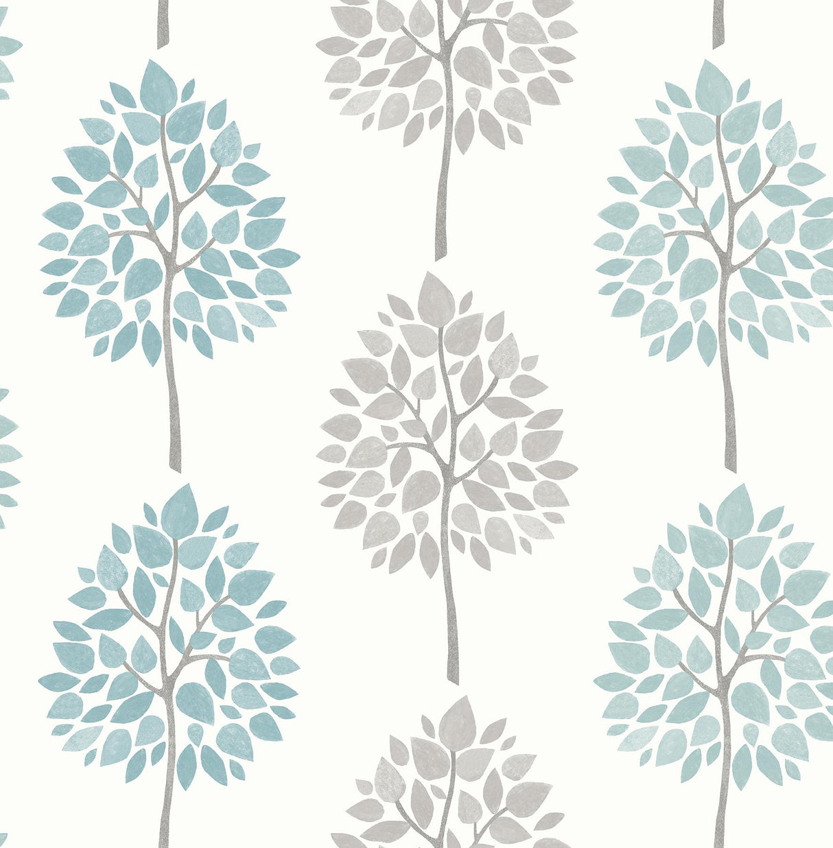 Advantage Saar Aqua Tree Wallpaper