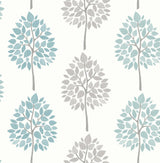 Advantage Saar Aqua Tree Wallpaper
