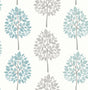Advantage Saar Aqua Tree Wallpaper