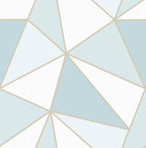 Advantage Apex Blue Geometric Wallpaper