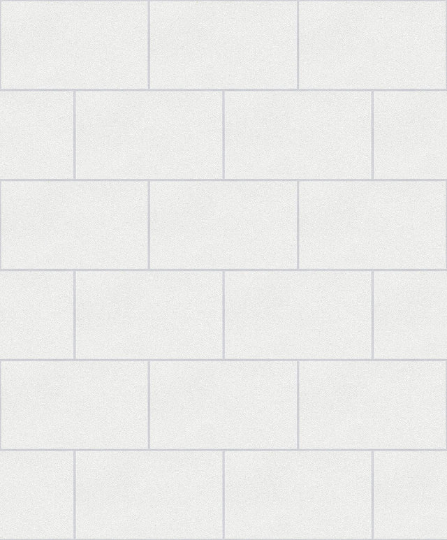 Advantage Neale White Subway Tile Wallpaper