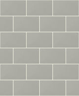 Advantage Neale Light Grey Subway Tile Wallpaper