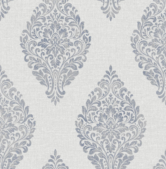 Advantage Pascale Light Grey Medallion Wallpaper