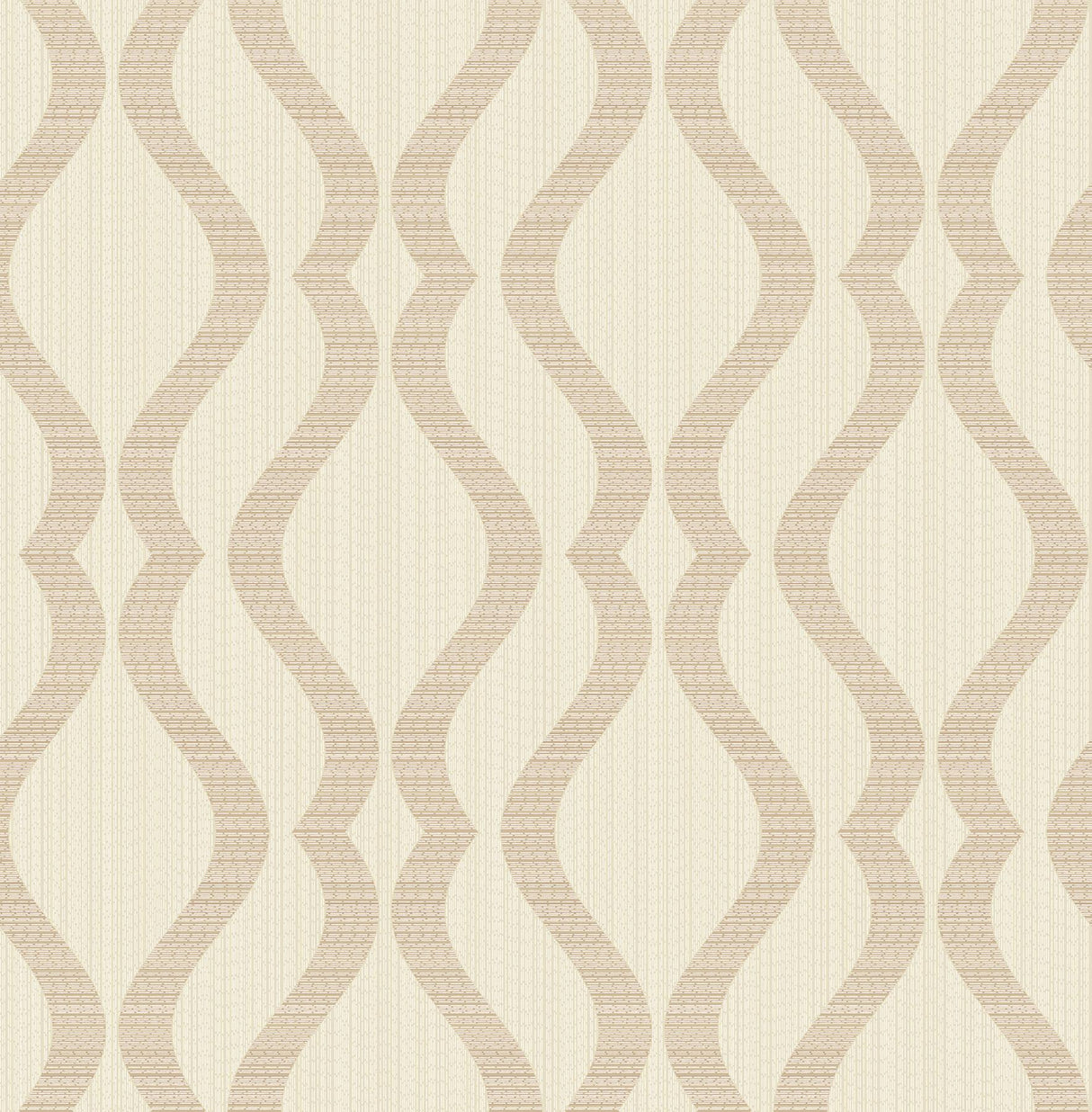 Advantage Yves Rose Gold Ogee Wallpaper