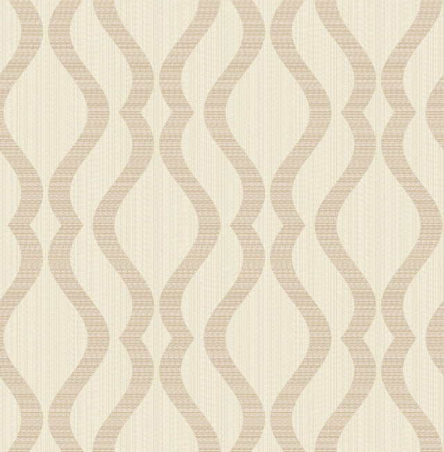Advantage Yves Rose Gold Ogee Wallpaper