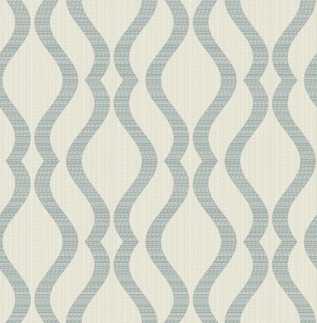 Advantage Yves Teal Ogee Wallpaper