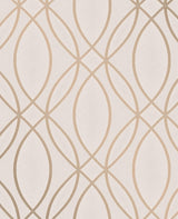 Advantage Lisandro Rose Gold Geometric Lattice Wallpaper
