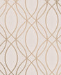 Advantage Lisandro Rose Gold Geometric Lattice Wallpaper