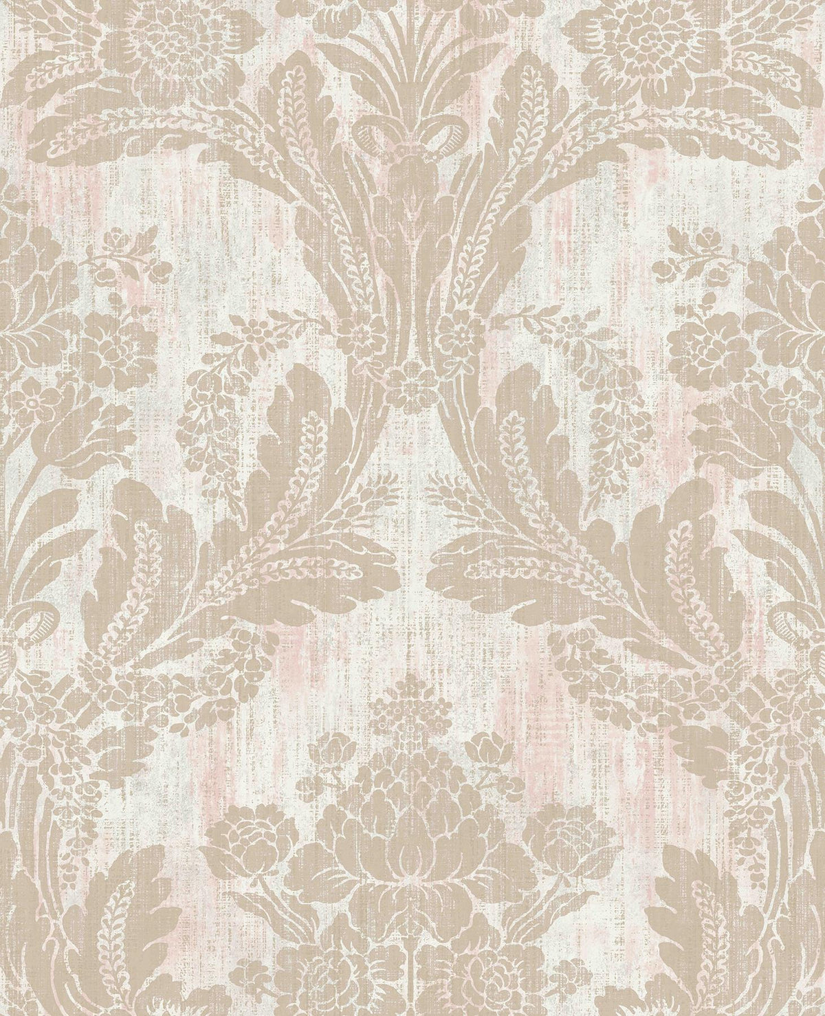 Advantage Zemi Light Pink Damask Wallpaper