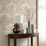 Advantage Zemi Light Pink Damask Wallpaper
